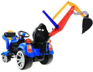 Traktor Traktorek z Pedałkami Koparka Spych+gratis - Jeździki dla dzieci - miniaturka - grafika 5
