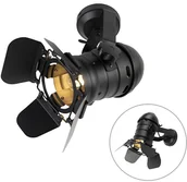 Lampy sufitowe - QAZQA Studio przemysłowe spot czarny obrotowy i przechylny - film - miniaturka - grafika 1