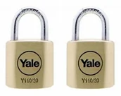 Kłódki - Yale Y110/20/111/2 Zestaw dwóch kłódek mosiężnych Y110/20/111/2 - miniaturka - grafika 1