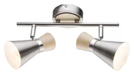 Lampy sufitowe - Globo Lighting Oświetlenie Reflektor sufitowy Nikiel matowy, 2-punktowe 54807-2 - miniaturka - grafika 1