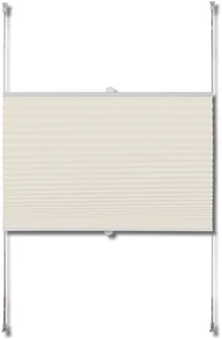 vidaXL Roleta plisowana, kremowa (50x150cm) - Rolety - miniaturka - grafika 3