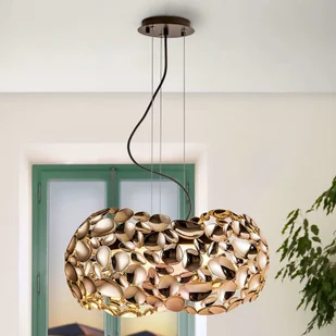 Schuller Lampa wisząca LED Narisa 46 cm różowa/brązowa - Lampy sufitowe - miniaturka - grafika 2