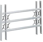 Zawiasy, okucia i inne akcesoria - Relaxdays okien kratka włamaniem ochronę, teleskopowy, ocynkowany, nierdzewna, bezpieczeństwo, szare, różne rozmiary, szary 10020764_627 - miniaturka - grafika 1