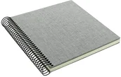 Albumy fotograficzne - Goldbuch Linum album na zdjęcia zbindowany spiralą, 20 x 20 cm, 40 stron przekładanym pergaminem, szary, 20 x 20 cm 12 919 - miniaturka - grafika 1