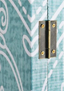 vidaXL Składany parawan, 120x180 cm, niebieski z motylem - Parawany - miniaturka - grafika 4