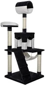 Drapaki dla kotów - dibea Drapak, drzewo wspinaczkowe dla kotów, sizal, wysokość 133 cm, kolory do wyboru, czarno-biały - miniaturka - grafika 1