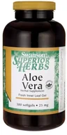Witaminy i minerały dla sportowców - SWANSON Aloe Vera Aloes 25mg - (300 kap) - miniaturka - grafika 1