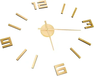 VidaXL Lumarko Zegar ścienny 3D, nowoczesny design, złoty, 100 cm, XXL 325157 VidaXL - Zegary - miniaturka - grafika 7