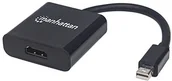 Adaptery i przejściówki - Manhattan 152570 Aktywny Mini-DisplayPort-wtyczka do gniazda HDMI-Czarny 152570 - miniaturka - grafika 1