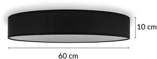 Smartwares Lampa sufitowa Mia, czarna, 60 cm - Lampy sufitowe - miniaturka - grafika 2