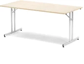 Stoły i stoliki do biura - AJ Stół konferencyjny Emily składany 1800x800 mm brzoza chrom 143431 - miniaturka - grafika 1
