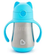 Kubki dla dzieci - Munchkin kubek termiczny ze słomką niebieski - miniaturka - grafika 1