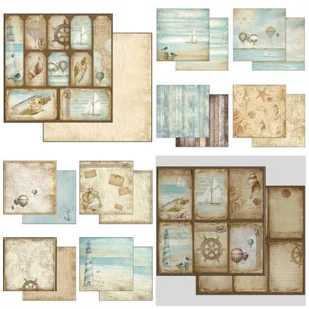Stamperia Zestaw papierów SEA LAND 30,5x30,5 cm SBBL37 - Scrapbooking - miniaturka - grafika 2