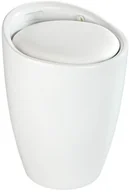 Pojemniki łazienkowe - Wenko Kosz na pranie z siedziskiem CANDY biały 2w1 24228100 - miniaturka - grafika 1