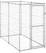 Budy dla psów - shumee Zewnętrzny kojec dla psa galwanizowana stal 110x220x180 cm - miniaturka - grafika 1