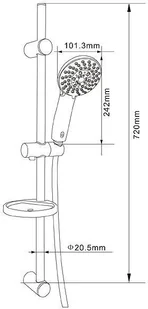 Ferro 3-funkcyjny z funkcją ECO Doppio VerdeLine N360VL - Słuchawki prysznicowe Ferro 3-funkcyjny z funkcją ECO Doppio VerdeLine N360VL - Słuchawki prysznicowe - miniaturka - grafika 3
