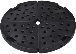 vidaXL Podstawa pod parasol w formie wachlarza, 4 elementy, czarna vidaXL - Parasole ogrodowe - miniaturka - grafika 2