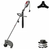 Podkaszarki - IKRA Ikra kosa elektryczna IES 1000 C promień cięcia 37 cm 1000 W z szpulą z nicią, miernik grubości, pasek na ramię - miniaturka - grafika 1