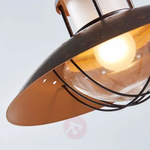 Rustykalna lampa wisząca Louisanne, brązowa - Lampy sufitowe - miniaturka - grafika 5