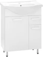 Szafki łazienkowe - Astor Zestaw Lupo 65 cm szafka z umywalką biała - miniaturka - grafika 1