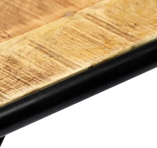 vidaXL Stolik konsola, 140x35x76 cm, lite surowe drewno mango - Konsole i sekretarzyki - miniaturka - grafika 6