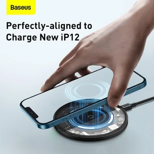 Baseus Bezprzewodowa magnetyczna ładowarka indukcyjna 15W Visible - Ładowarki do telefonów - miniaturka - grafika 7