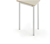 Meble do szkół i przedszkoli - AJ Produkty Biurko SONITUS TRIANGEL, 700x600x720 mm, brzoza laminat, biały - miniaturka - grafika 1