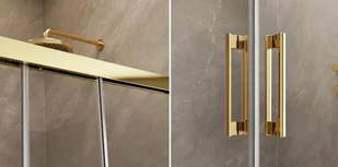 Radaway Idea Gold DWJ drzwi wnękowe 160cm lewe szkło przejrzyste 387020-09-01L | - Ścianki i drzwi prysznicowe - miniaturka - grafika 3