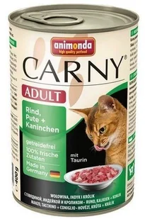 ANIMONDA Cat Carny Adult smak: wołowina, indyk i królik 6x400g - Mokra karma dla kotów - miniaturka - grafika 2