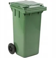 Kosze na śmieci - Kosz Pojemnik Na Śmieci Odpady 120L Zielony kubeł - miniaturka - grafika 1
