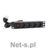 Akcesoria do szaf serwerowych - DigitalBOX Start.Lan listwa zasilająca rack 10 pozioma 4 gniazda E 16A (STLPDU04C-F-H1U-1.8) - miniaturka - grafika 1