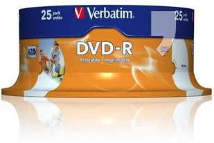 Verbatim Płyty DVD-R AZO, 4.7 GB, 16x, 25 szt. - Nośniki danych Verbatim Płyty DVD-R AZO, 4.7 GB, 16x, 25 szt. - Nośniki danych - miniaturka - grafika 1