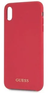 Guess Hard Case do iPhone XS Max czerwony/Silicone GUHCI65LSGLRE - Etui i futerały do telefonów - miniaturka - grafika 4
