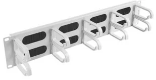 LANBERG ORGANIZER KABLI AK-1204-S 19" 2U Z 5 UCHWYTAMI PANEL SZCZOTKOWANY TYP B SZARY - Pozostałe akcesoria sieciowe - miniaturka - grafika 2