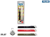 Gumki biurowe - Milan gumka mechaniczna, trójkątna, Tri Jet, mix kolorów - miniaturka - grafika 1