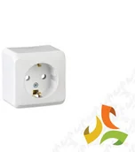 Gniazdka elektryczne - Schneider Electric PRIMA Gniazdo 1 pojedynczy z uziemieniem SCHUKO naścienne biały WDE001080 WDE001080/SCH - miniaturka - grafika 1