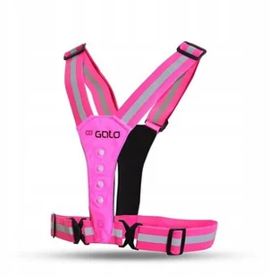 GATO GATO Szelki odblaskowe LED GATO SAFER SPORT USB różowe - Pozostały sprzęt i akcesoria do ćwiczeń - miniaturka - grafika 3