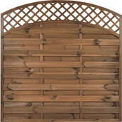 Ogrodzenia - NATERIAL Płot szczelny z łukiem i kratką NIVE 180x180 / 160 cm NATERIAL - miniaturka - grafika 1