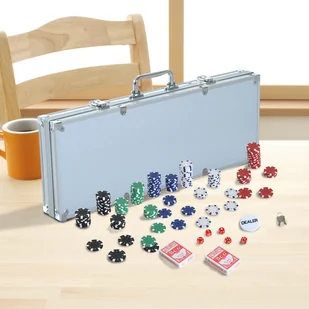 Homcom HOMCOM ZESTAW DO POKERA ŻETONY 500 szt. - Zestawy do pokera - miniaturka - grafika 2