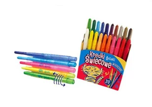 Tetis Kredki świecowe tetiski wylkręcane 20kolorów KT010-AE - Przybory szkolne - miniaturka - grafika 2