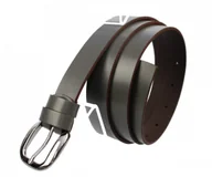 Paski - MASSIMO (PL) Pasek Damski Skórzany MASSIMO (PL) Skóra Licowa EXTRA Gładki 25 mm SZARY - miniaturka - grafika 1