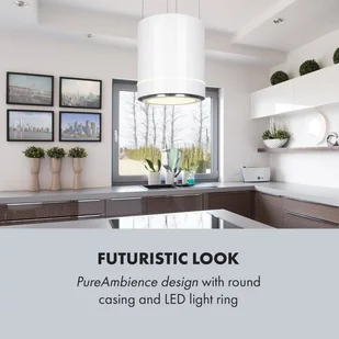 Klarstein Tron Ambience 38 Biały (CGCH2-TronAmbience-W) - Okapy kuchenne - miniaturka - grafika 4