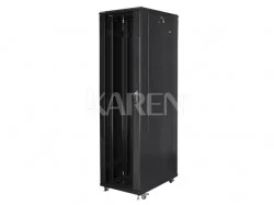Lanberg SZAFA STOJĄCA RACK 19" 47U 800X1000 (DRZWI SZKLANE, CZARNA, FLAT PACK) SZALAESTO0013 [9861370] - Szafy rack - miniaturka - grafika 2