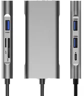 Złącza, przejściówki, adaptery - Adapter 7w1 Hub Usb-c 3.1 Hdmi 4K Usb 3,0 Sd - miniaturka - grafika 1