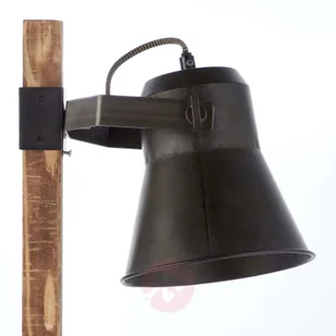 Brilliant Lampa stołowa Plow, czarna/ciemne drewno - Lampy stojące - miniaturka - grafika 4