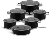 Zestawy garnków i patelni - Edenberg 12 elementowy zestaw garnków z rondlem i patelnią EB-4069 EB-4069 - miniaturka - grafika 1