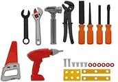 Mały majsterkowicz - Jamara 460260 gra zestaw Tool Kids  rzemieślnik rolka 25-częściowy, dzieci uczą się gracz, różne narzędzia ulubione strony, odpowiednie dla dzieci rozmiar, poręczne, stabilne tworzywo sztuczne - miniaturka - grafika 1