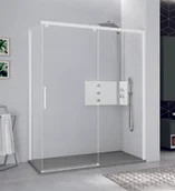 Ścianki i drzwi prysznicowe - Novellini Kuadra 2.0 PH+FH 85-87x200 K2FH851K - miniaturka - grafika 1