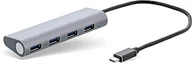 Akcesoria do tabletów i e-booków - InLine 35392i USB 3.1 Hub, typ C na USB 4 port Typ A, obudowa aluminiowa, bez zasilacza Srebrny 35392I - miniaturka - grafika 1