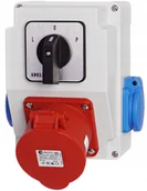 Bezpieczniki elektryczne - Rozdzielnica Skrzynka Budowlana 16A 4P 2X230V L0P - miniaturka - grafika 1